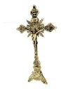 Ver imagem 2 de Crucifixo Em Bronze Para Mesas Altares Todo Trabalhado Igrejas Capelas Bispos Fé Esperança Jesus