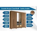 Ver imagem 3 de Guarda Roupa +cômoda 2 Peças Qc354 Jatobá/grafite - Santos Andirá