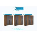 Ver imagem 2 de Guarda Roupa +cômoda 2 Peças Qc354 Jatobá/grafite - Santos Andirá
