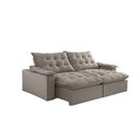 Ver imagem 3 de Sofá Liberty Retrátil e Reclinável 2,40m Pillow com 18cm Fibra Siliconada - Movenzo Estofados