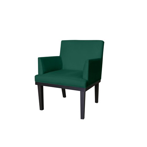 Poltrona Decorativa Vitória Suede Verde Pés Madeira Ms Decor