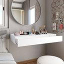 Ver imagem 2 de Penteadeira Suspensa Gavetão Branco - Panorama Móveis