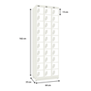 Ver imagem 4 de Armário de Aço 30 Portas Pequenos Volumes - Nk 3709 Nilko Armários Branco Cadeado Padrão