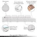 Ver imagem 3 de Sofá Ilha com Encosto e Almofadas Móveis Olimpo 505cm Modulado Bouclê Branco G45 - Gran Belo