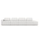 Ver imagem 6 de Sofá Ilha com Encosto e Almofadas Móveis Olimpo 505cm Modulado Bouclê Branco G45 - Gran Belo