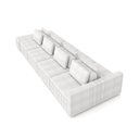 Ver imagem 5 de Sofá Ilha com Encosto e Almofadas Móveis Olimpo 505cm Modulado Bouclê Branco G45 - Gran Belo