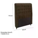 Ver imagem 4 de Cabeceira Solteiro 90cm Suede Chocolate Id Suede Chocolate