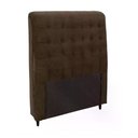 Ver imagem 1 de Cabeceira Solteiro 90cm Suede Chocolate Id Suede Chocolate