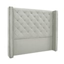 Ver imagem 1 de Cabeceira Cama Box Casal 140cm e Recamier Vicenza Veludo Prata S04 - D'Rossi
