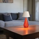 Ver imagem 6 de Abajur para Decoração de Sala Laranja Gauss Amsterdã com Cúpula de Tecido