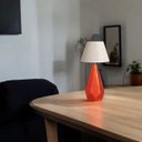 Ver imagem 2 de Abajur para Decoração de Sala Laranja Gauss Amsterdã com Cúpula de Tecido