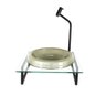 GABINETE COM CUBA DE VIDRO CHAPEU 10MM CHAMPANHE COM TAMPO 40CM INCOLOR - 2