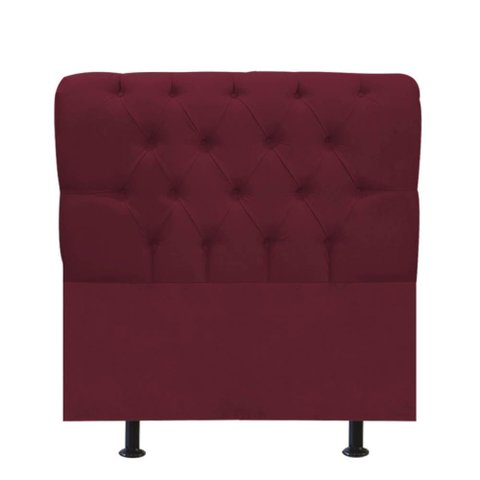Cabeceira Estofada Cama Box Solteiro 100cm París Veludo Bordo- Mabe Magazine
