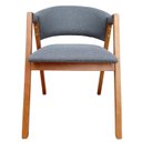 Ver imagem 2 de Kit 2 Poltronas Lithi Revestida em Linho Cinza-Escuro Design Versátil e Sofisticado