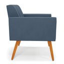 Ver imagem 4 de Poltrona Viena Gomada Suede Pés Palito Castanho - D’Rossi Azul Marinho