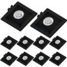 Kit 10 Spot LED Recuado Direcionável Quadrado Preto Embutir 4,9W Branco Quente 3000K Luz Amarela - 1