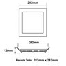 Painel Led Lux Taschibra Embutir Quadrado 24w Branco Neutro 4000k - 2