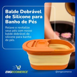 Balde Dobravel de Silicone Banheira Portátil para Pés Partna 4102lr - 7