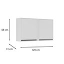 Ver imagem 4 de Armário Aéreo 2 Portas Pérola Sallêto 120cm Sallêto:branco