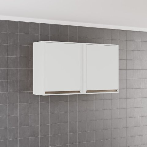 Armário Aéreo 2 Portas Pérola Sallêto 120cm Sallêto:branco