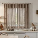 Ver imagem 4 de Cortina Cozinha Rosas 2,00 x 1,50m Renda Marrom