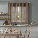 Ver imagem 7 de Cortina Cozinha Rosas 2,00 x 1,50m Renda Marrom