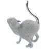 Escultura Decorativa Gato Diamond Cinza em Resina C/strass 25,4x17,5cm Brascontinetal - 3