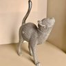 Escultura Decorativa Gato Diamond Cinza em Resina C/strass 25,4x17,5cm Brascontinetal - 2