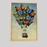 Quadro Balão Borboleta 95x63cm Moldura Bege - 1
