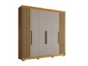 Ver imagem 2 de Guarda-roupa Casal Granada 6 Portas 6 Gavetas Salleto Cinamomo/off White