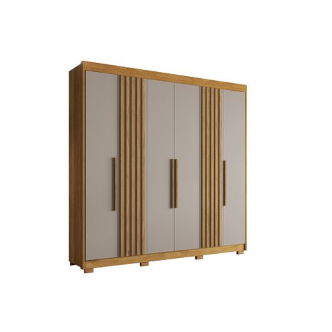 Guarda-roupa Casal Granada 6 Portas 6 Gavetas Salleto Cinamomo/off White