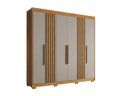 Ver imagem 1 de Guarda-roupa Casal Granada 6 Portas 6 Gavetas Salleto Cinamomo/off White