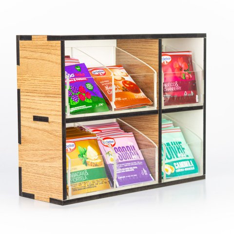 Porta chá 2 andares com Acrílico