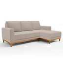 Ver imagem 1 de Sofá Living 200cm 3 Lugares com Chaise Direito Kayrós D05 Boucle Bege - Mpozenato