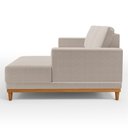 Ver imagem 5 de Sofá Living 200cm 3 Lugares com Chaise Direito Kayrós D05 Boucle Bege - Mpozenato