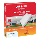 Ver imagem 2 de Kit 5 Painel Led Sobrepor 18w Biv 2700k Quad Branco Ourolux
