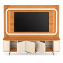 Ver imagem 3 de Home para TV Ate 75' 100% MDF com LED Atlanta Jequitibá/Off White Lukaliam