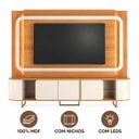 Ver imagem 4 de Home para TV Ate 75' 100% MDF com LED Atlanta Jequitibá/Off White Lukaliam
