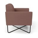 Ver imagem 2 de Kit 2 Poltronas Base X Industrial Preto Marisa Veludo D03 - D\'rossi Cor Rose