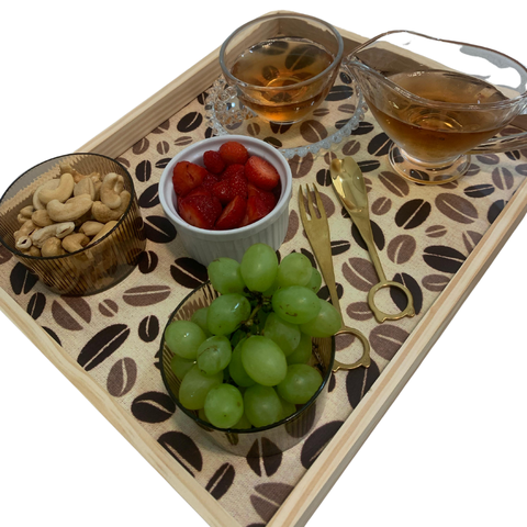 Bandeja Estampada para Café da Manhã: Grãos Natural