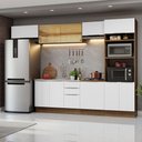 Ver imagem 1 de Armário de Cozinha Completa 330cm Rustic/Branco Stella Madesa 04