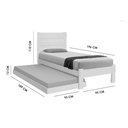 Ver imagem 3 de Cama Solteiro Lara Castanho com Auxiliar com 02 Colchões Atraente