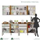 Ver imagem 5 de Cozinha Compacta Modulada 4 Peças 8 Portas 4 Gavetas Pérola Branco/Cinamomo