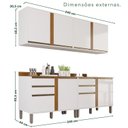 Ver imagem 3 de Cozinha Compacta Modulada 4 Peças 8 Portas 4 Gavetas Pérola Branco/Cinamomo