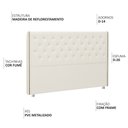 Ver imagem 4 de Cabeceira Cama Box Casal 140 Cm Flora Bouclé Off White - Nexta Casa