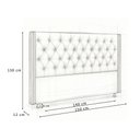 Ver imagem 3 de Cabeceira Cama Box Casal 140 Cm Flora Bouclé Off White - Nexta Casa