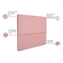 Ver imagem 2 de Cabeceira Cama Box Orgânica Queen 160cm Luna Suede C/frame Rosa