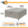 Cama Box Baú Casal Colchão Casal Gran Paradiso Molas Ensacadas 138x188x30cm - 3
