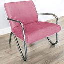 Ver imagem 6 de Kit Namoradeira + Poltrona Decorativa Bela Suede Rosa Braço Cromado