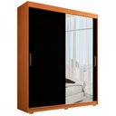 Ver imagem 3 de Guarda-roupa Solteiro La Paz 2 Portas 2 Gavetas com Espelho Naturale Tx/grafite - Panorama Móveis